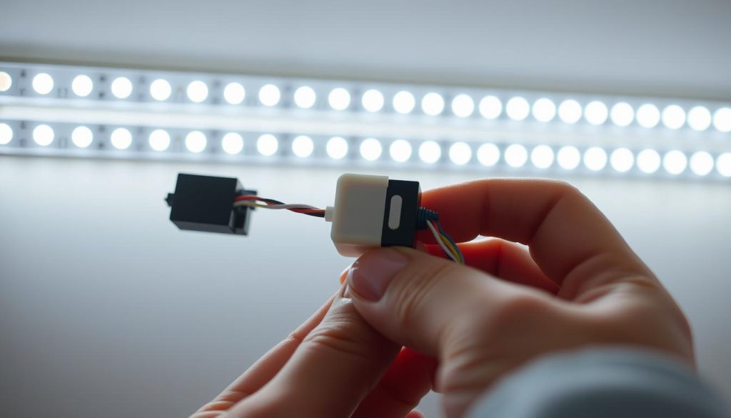 podłączyć czujnik ruchu taśmy led